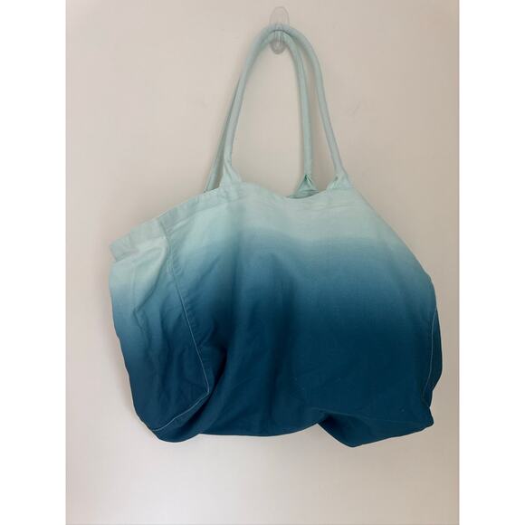 Athleta Ombre Cotton Canvas Tote Bag, Blue Green - One Size - Picture 5 of 7